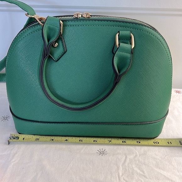 Green Satchel Shoulder Crossbody Bag Purse - Picture 4 of 9